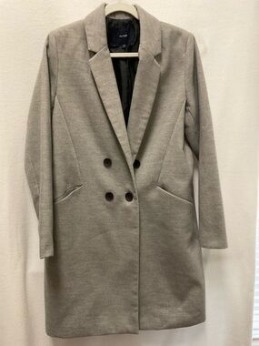 Light Gray Double-Breasted Trench Coat by Kazar